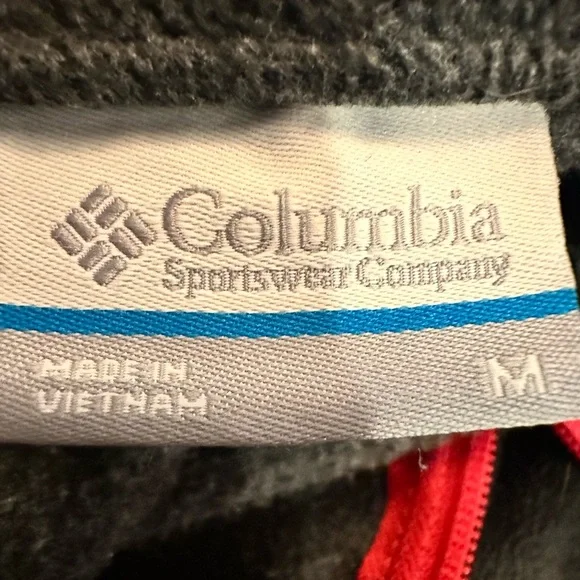 Columbia Gray Jacket with Pink Accents Zip Pockets Size Medium - Picture 4 of 6